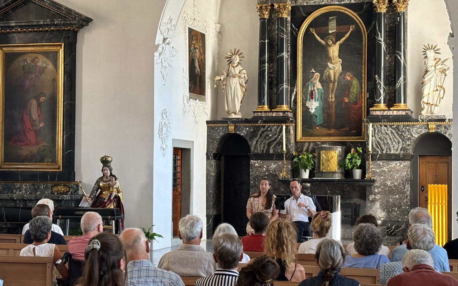 Predigt in der Peterskapelle Luzern vor versammelter Gemeinde.